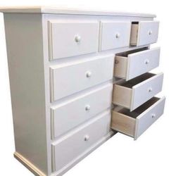 Pinewood Dresser 9 Drawer White 