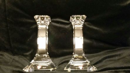 Orrefors Sweden Crystal Candle Holders