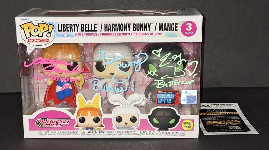 π₯ Powerpuff Girls Autographed Funko JSA COA π₯