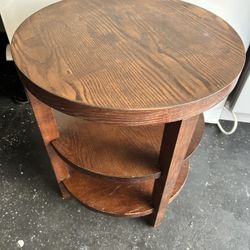 Wooden Side Table Round 