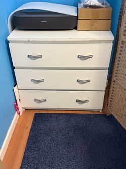 Two dressers and mirror