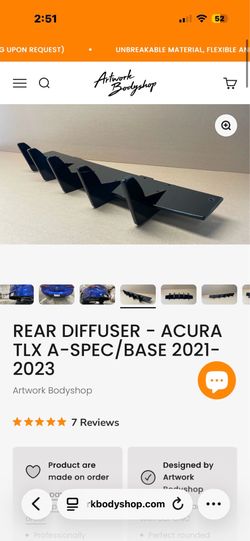 Acura TLX A-spec rear diffuser 21-23