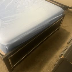 Free Queen Size Bed Frame, And Mattress