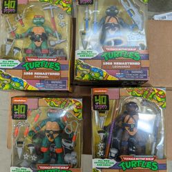 Teenage Mutant Ninja Turtles 1988 Remastered Figures Lot Of 4
