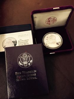 Ben franklin firefighters silver medal