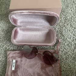 Miu miu Pink Heart Sunglasses 