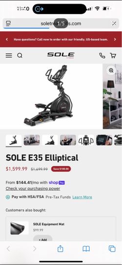 It’s LABOR DAY!  Sole E35 Elliptical Machine