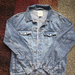 H&M Label of Graded Goods Premium L.O.G.G. Blue Denim Jean Jacket Womens Medium