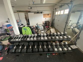 Dumbbell Set And Commercial Grade Rack
