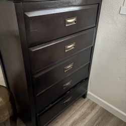 Dark Brown Wooden Dresser