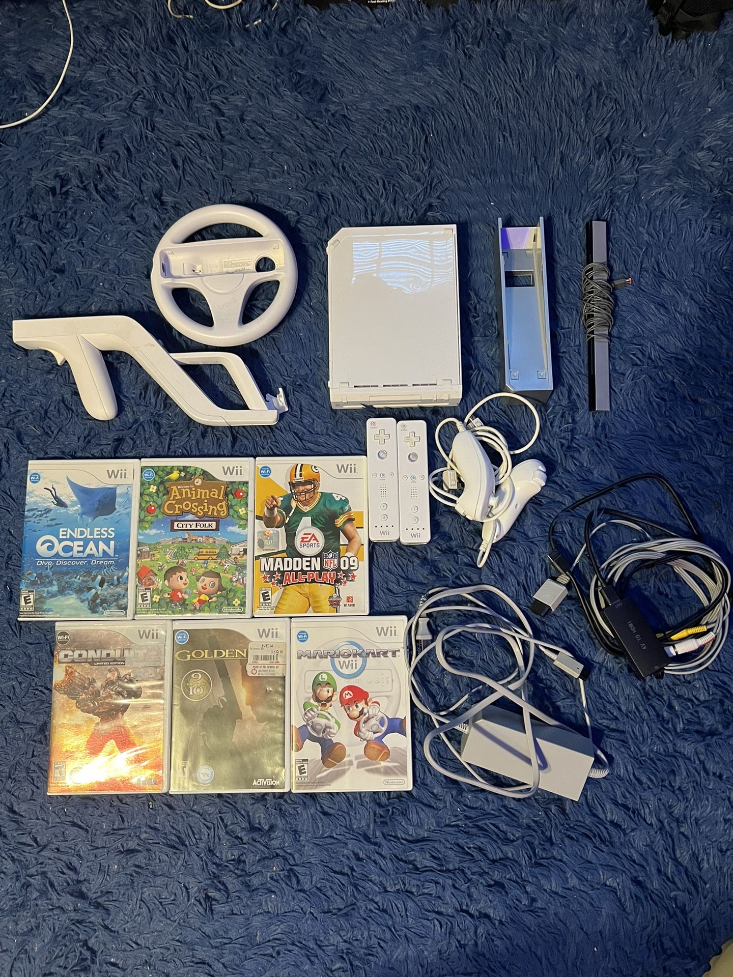 Wii With Games And Attachments 