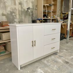 Solid Wood White Dresser Cabinet