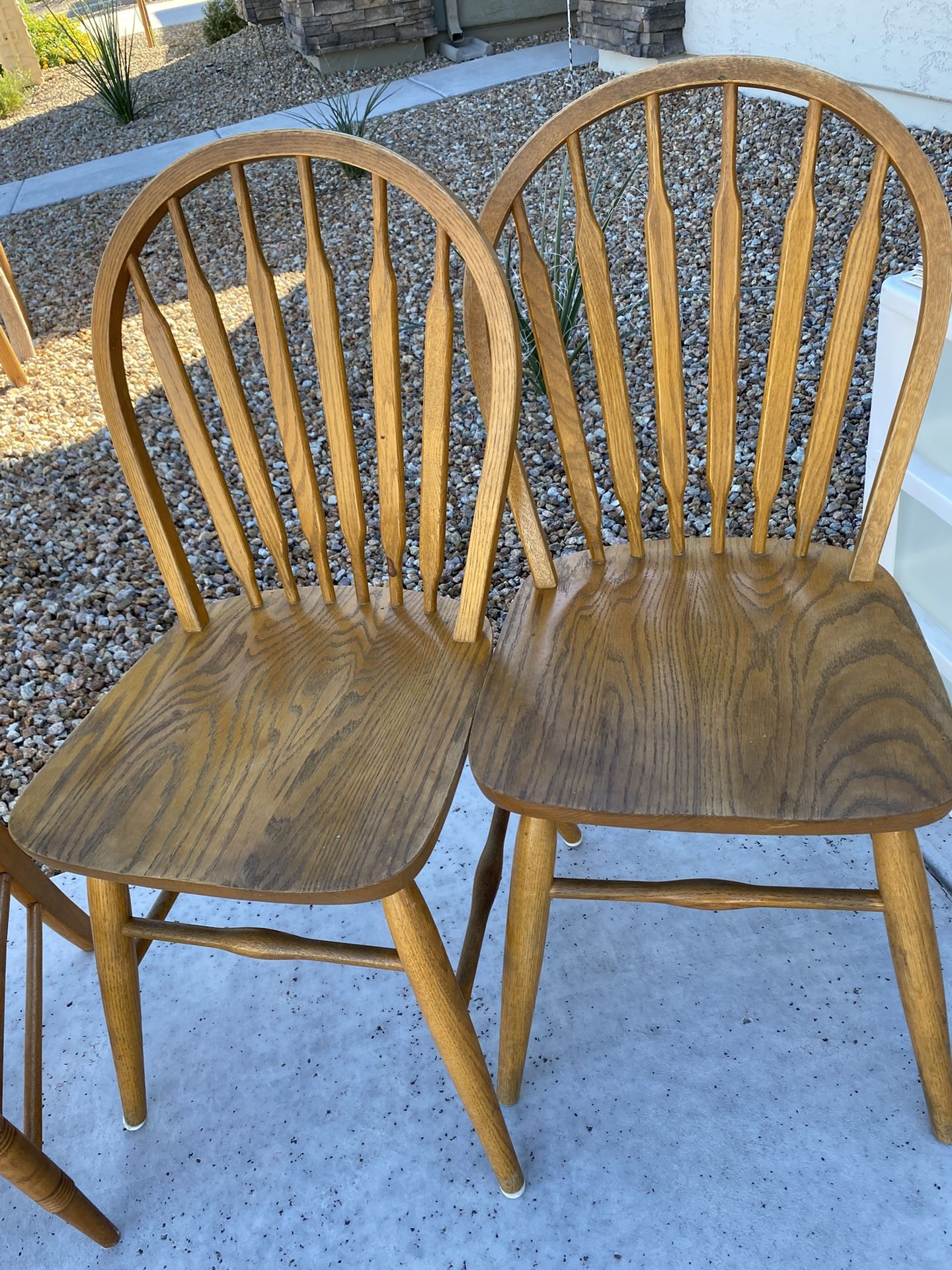 2 Wooden Dining Room Chairs $25