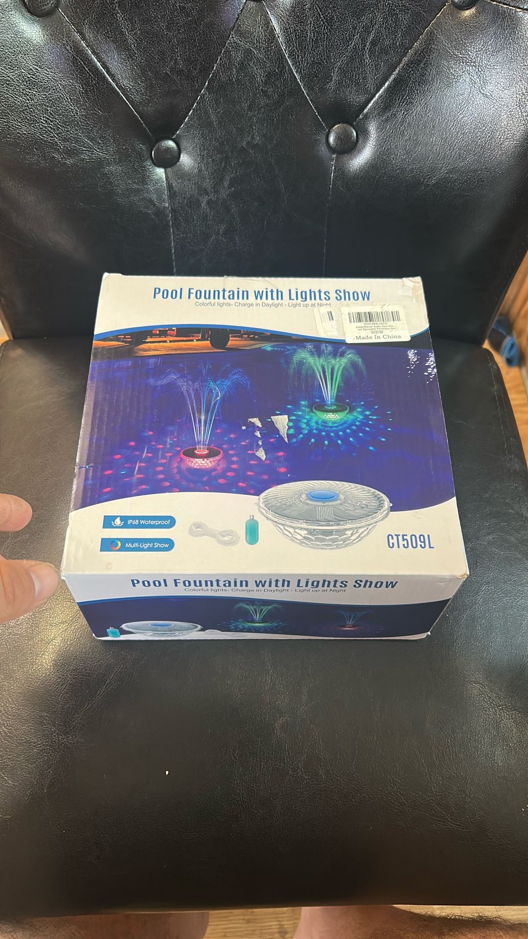 DeeprBetter Solar Pool Fountain with Light, Upgrade High Efficiency Solar Powered Pool Water Fountain Pump,Floating Pool Fountains for Above Ground Po