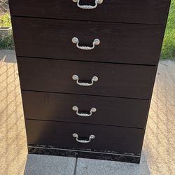 Elegant, Black, Marble Top, Chest Of Drawer