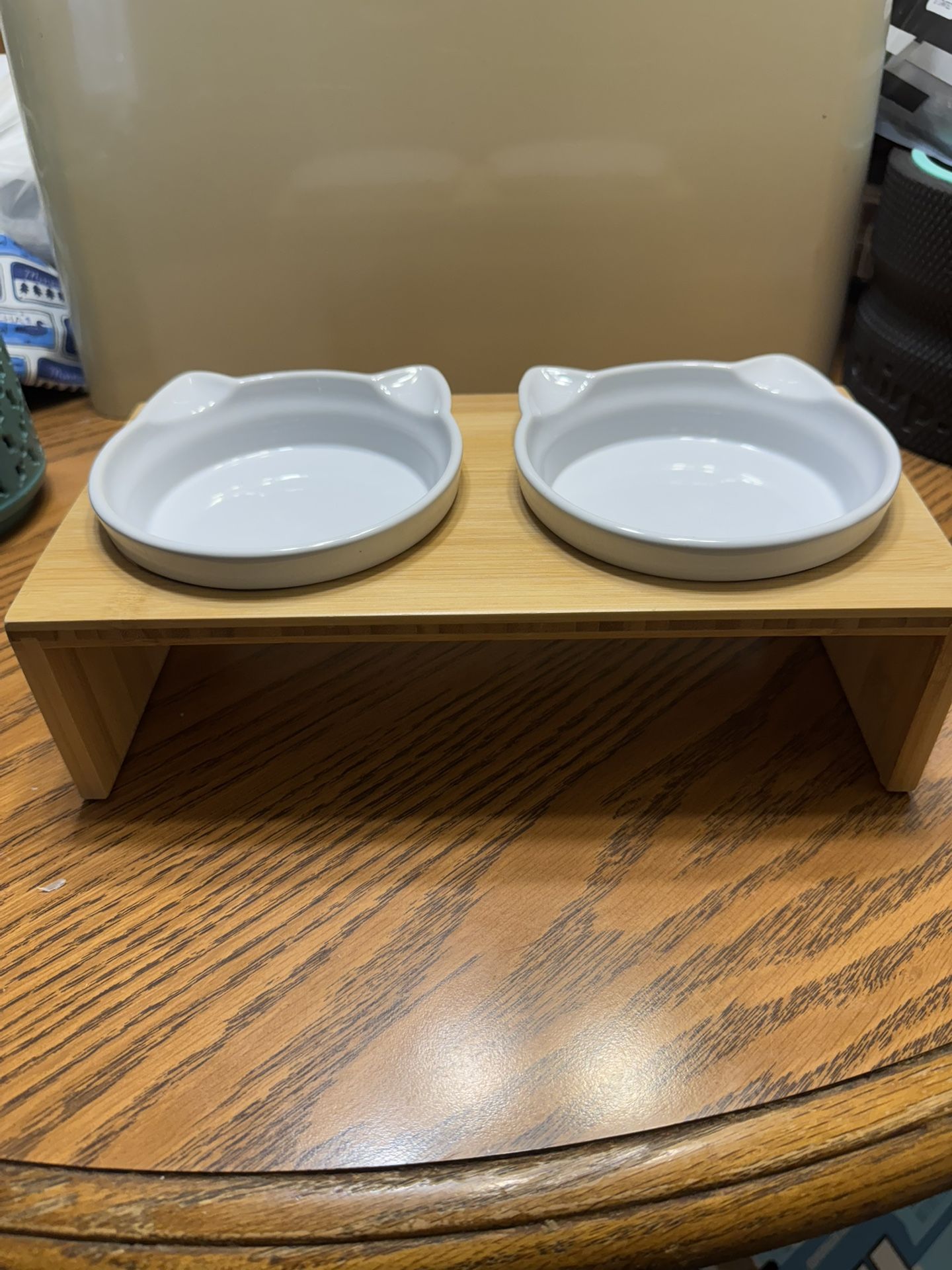 Cat Food And Water Bowls
