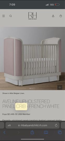 Restoration hardware crib with toddler conversion kit