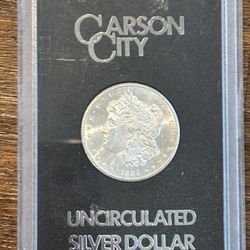 1884-CC Morgan Silver Dollar – Carson City – Uncirculated – Beautiful Collector Coin