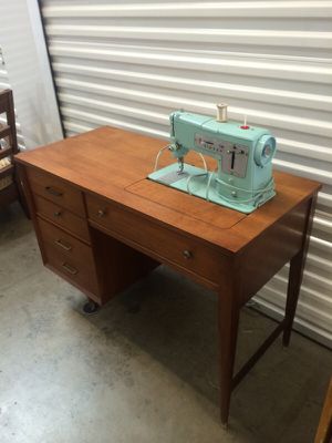 Singer Sewing Machine Mid Century Cabinet For Sale In Santa Ana