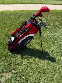 GOLF SET strata Plus 3 Wood 5h 6 7 8 9 irons PW SW Maxfli Bag Balls