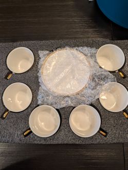 White and Gold Expresso Set