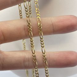Gold Chain Figaro 14K Solid *TAX INCLUDED 