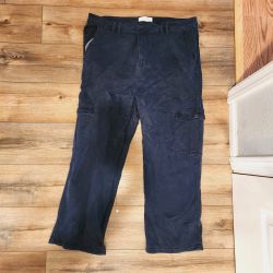 Risen Jeans Cargo Pants Navy Utility Pockets Womens Size 20