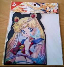 New Sailor Moon & Luna 3D Lenticular Motion Car Sticker Decal Peeker