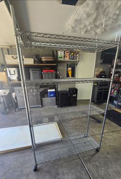 Metal shelf rack