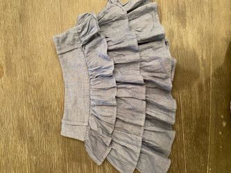 blue ruffle skirt