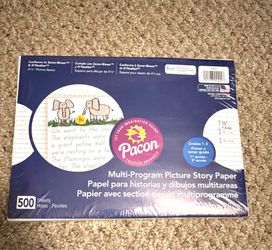 newsprint handwriting & illustration paper picture story-NEW-1 ream-PACON brand, classroom, teacher