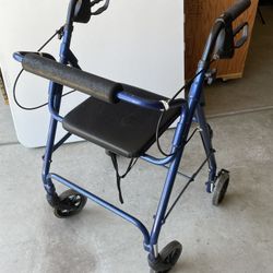 Foldable And Adjustable 4 Wheel Walker