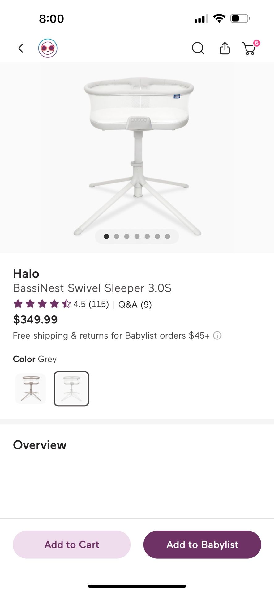 Halo Bassinet “BassiNest Swivel Sleeper 3.0S”