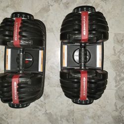 Bowflex 52lb dumbbells  w stand!