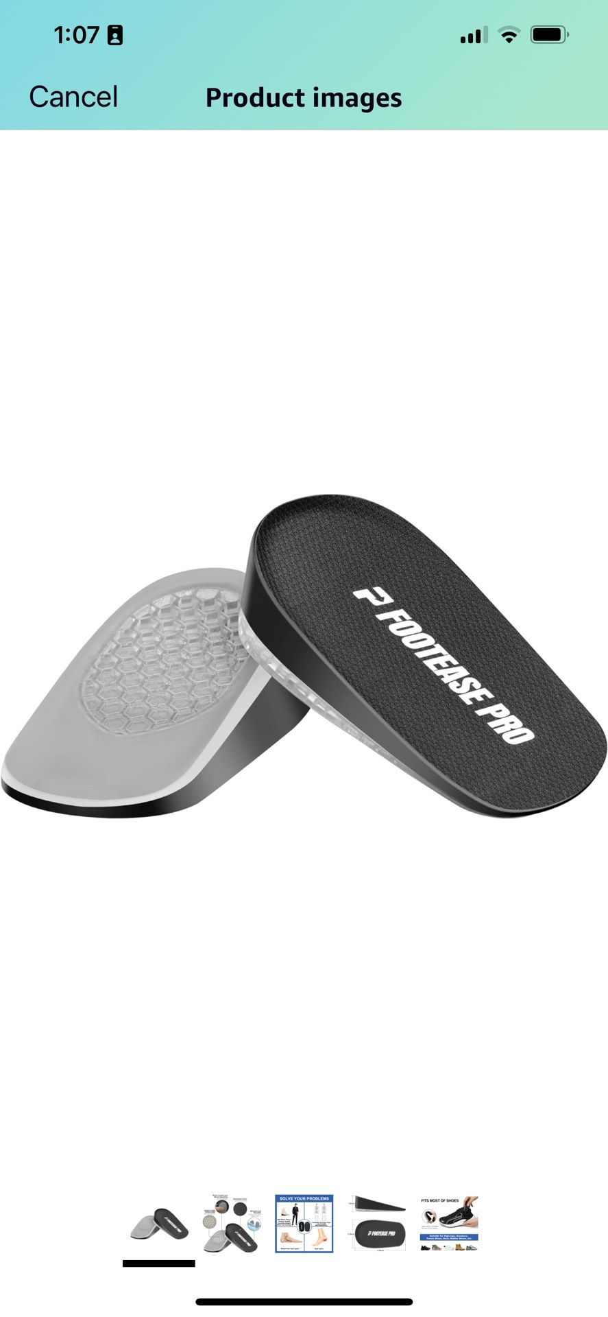 Height Increase Insoles Heel Lift Height Boosters Heel Cushion Inserts for Leg Length Discrepancies Height Increase with Heel Pain Relief