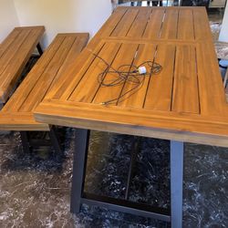 Bench Style Kitchen Table Set