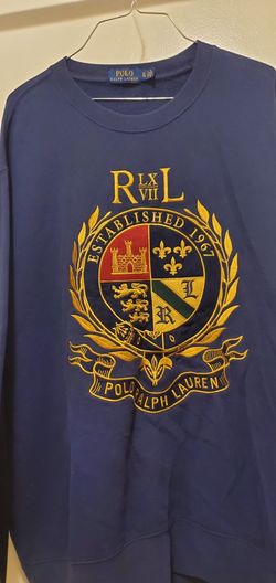Mens Polo Ralph Lauren Crest Sweat Shirt Sz Xl 