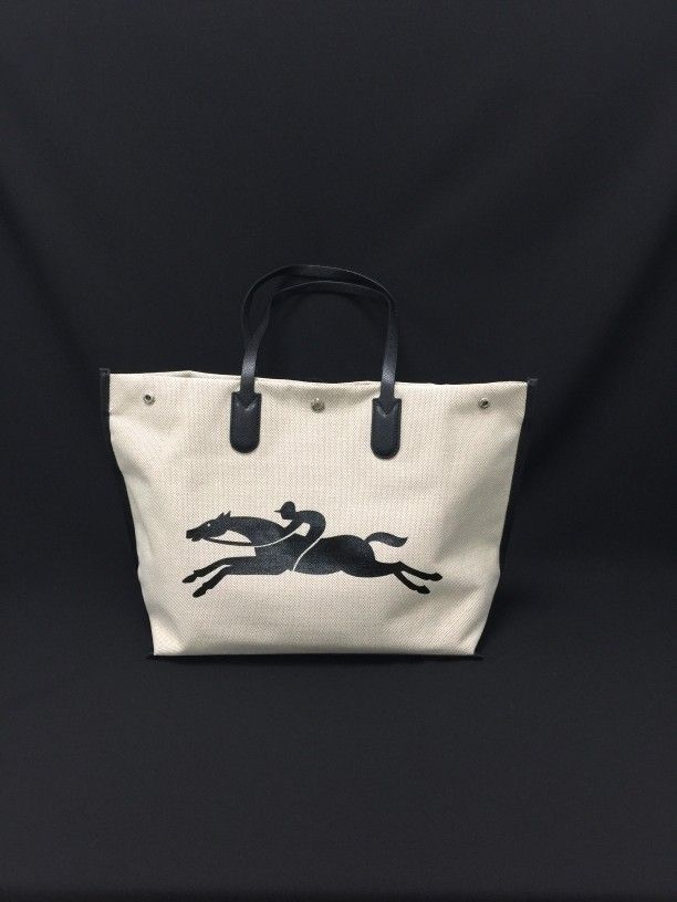 Longchamp Large Canvas Tote Shoulder Bag Travel Bags
