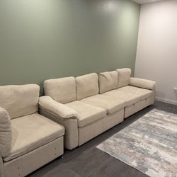 5 Seater Beige Couch