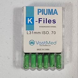 6 Pcs Piuma #70/31 Mm Hand K-Files 