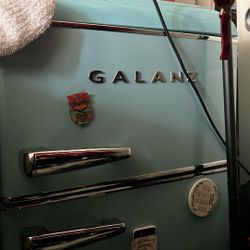 Mini fridge blue very good space and storage
