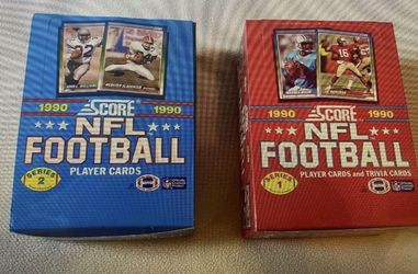 1990 SCORE NFL Football Hobby Boxes X 2 ALL 72 Packs Are Still SEALED