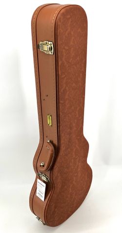 Crossrock Relief Series Les Paul Guitar Case for Single-Cut Electric Guitars 2025 - Carved Red Wood Finish