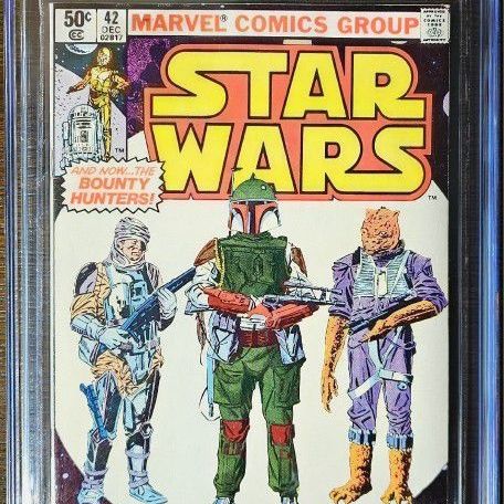 Star Wars #42 🔑 Newsstand 1st Boba Fett In Comics CGC 8.5 WHITE PAGES  1980