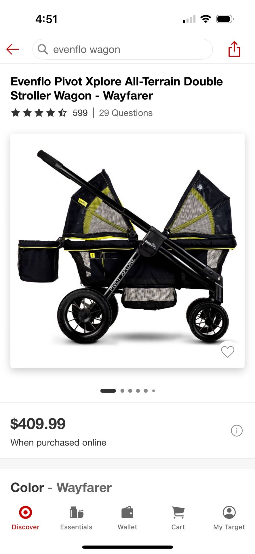 Evenflo Pivot Xplore All-Terrain Double Stroller Wagon