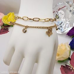 Butterflies Fashion Bracelet Stainless Steel 