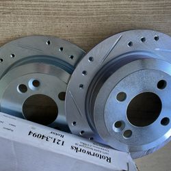 Mini Cooper 07-15 Rear Drill Slot Rotors Brake Pads 