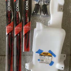 Washer reservoir, pumps and blades