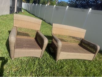 Outdoor Wicker Patio Chairs Set of 2