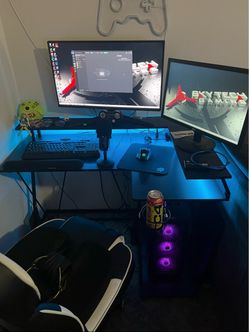 Gaming PC Desk and Gaming Chair